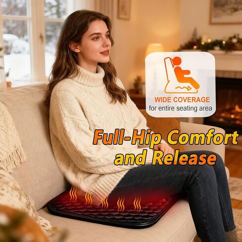 Soft Plush Seat Cushion, Comfortable Seat Cover with Full Back Support, Universal Fit Car SUV Truck RV Van (Black) in Kuwait