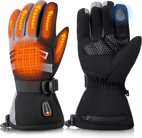 7.4V 3200MAH Rechargeable Heated Gloves for Men Women Hand Warmer Snow Gloves for Ski Hiking Skating Camping Outdoor Activities in Saudi Arabia