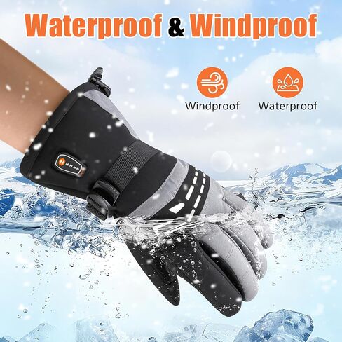 7.4V 3200MAH Rechargeable Heated Gloves for Men Women Hand Warmer Snow Gloves for Ski Hiking Skating Camping Outdoor Activities in Saudi Arabia
