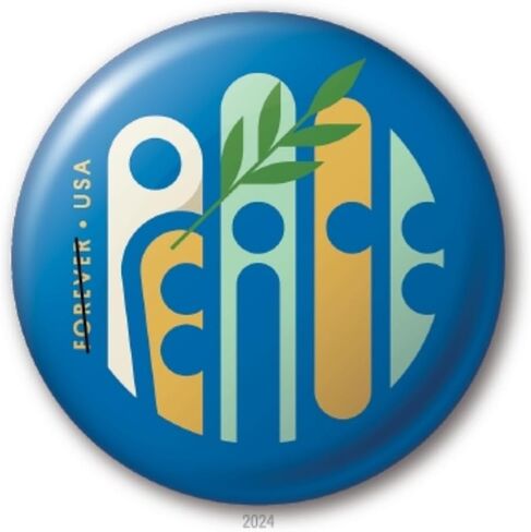أزرار Pinback 2024 (ورقة مكونة من 20) طوابع بريدية من الدرجة الأولى للبريد إلى الأبد in Saudi Arabia