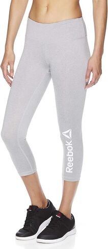 Reebok Womens تحمل علامة Capri Compression Athletic Pants S143 S/20 ، أسود ، صغير in Kuwait