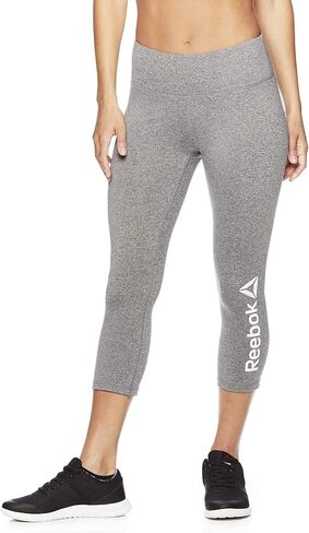 Reebok Womens تحمل علامة Capri Compression Athletic Pants S143 S/20 ، أسود ، صغير in Kuwait