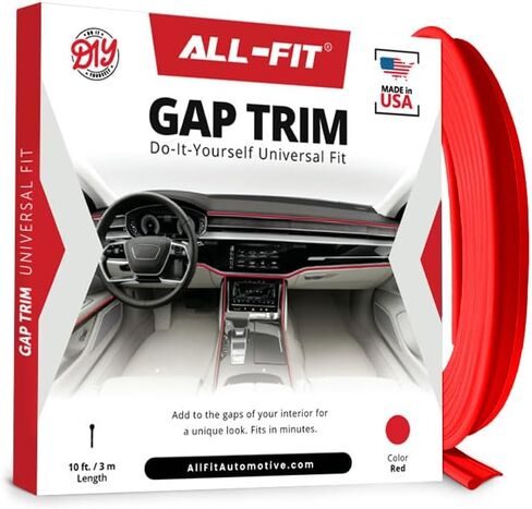 All-Fit Automotive Car Gap Filler – 10 Ft Pink Trim Molding for Car Accessories Interior – Universal, Flexible Car Interior Accessories for Dashboards, Panels, & Air Vents – Easy DIY Installation in Kuwait