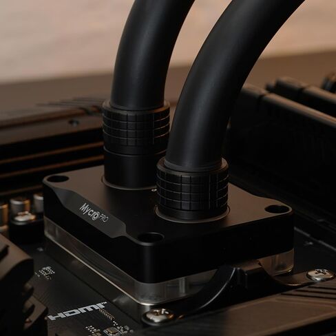 دلتامات حرارية Deltamate HT16 تركيب تبريد المياه الصلب-G1/4 '' ، الخيط ، النحاس النحاس CNC غير لامع ، حلقة ضغط knustern in Saudi Arabia