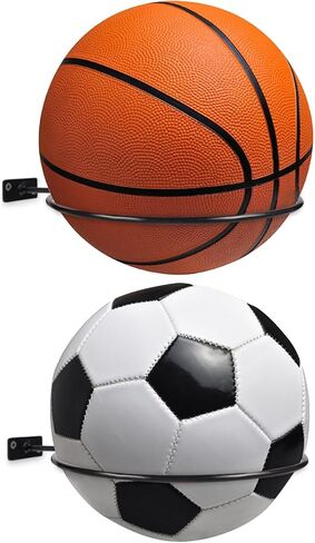 4 Packs Basketball Holder Wall Mount,Universal Ball Holder Wall Mount,Basketball Racks for Balls,Suitable for Basketball,Soccer,Volleyball,Football Ball Stand in Saudi Arabia