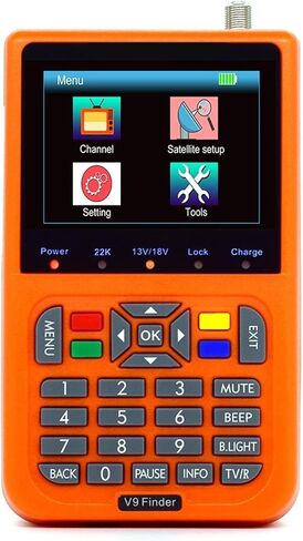 Finder Digital Satellite Finder ، V9 Finder Digital Satellite Finder LCD Satellite Satellite Finder Digital Satellite Signal Sailder Meter Saterlite Synder 3.5 Inch LCD ، Matelite Finder Meter (Black) in Kuwait