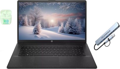 HP 17.3 "كمبيوتر كمبيوتر محمول للأعمال ، 10-core Intel Core i5 ، جهاز كمبيوتر محمول Windows 11 Pro مع Microsoft Office Lifetime Suite ، بالإضافة إلى سماعات الأذن ، الأسود (Intel Core I5 ​​، 64 جيجابايت من ذاكرة الوصول العشوائي in Saudi Arabia