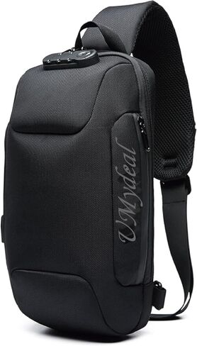 أوزوكو حبال الظهر حقيبة حبال حبال كروس كتف كتف Daypack Daypack Rucksack للرجال (Black1) in Kuwait