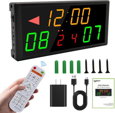 LED Electronic Scoreboard with Power Supply,Score Keeper with Timer Clock,Portable Digital Scoreboard with Remote for Corn Hole,Board Game,Indoor & Outdoor Game in Kuwait