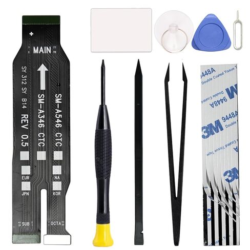 لجزء إصلاح شريط الكبل المرن Main S24 Main Flex Cable ، متوافق مع سلسلة S24 5G SM-S921U/B ، مع مجموعة أدوات ، تعليمات in Kuwait