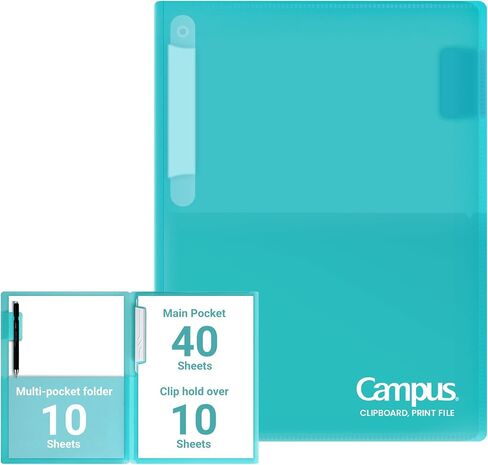 Kokuyo Campus Clipboard Print File، Clip Folder، File Folder، A4، رمادي، Japan Import (FU-CEH755M) in Kuwait