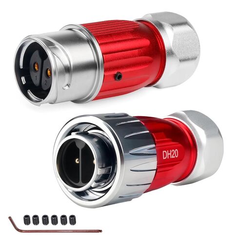CNLINKO DH-20 12 PIN IP68 موصل موصل مقاوم للماء-توصيل كهربائي متعدد المعادن للمعدات الصناعية في الهواء الطلق (12 دبوس) in Kuwait