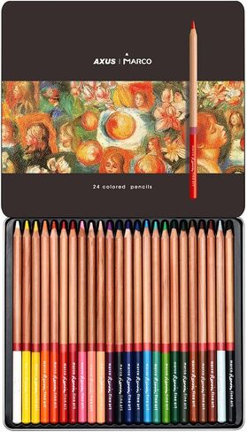 Oil-based Colored Pencils Set for Adult Professional Coloring 3.7mm Thick Core Unbreakable Great Color Rendering Iron Box Packed For Artists & Art Lovers (Renoir 3100 Series-120 Colors) in Saudi Arabia