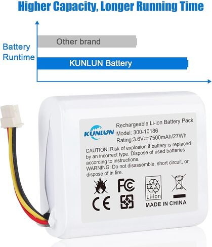 استبدال بطارية Kunlun 300-10186 لأمر ADT Command Smart Smiture Panel ADT5AIO-1 ADT5AIO-2 ADT5AIO-3 ADT7AIO-2 2X16 AIO ADT2X16AIO-1 ADT2X16AIO-2 ADT بديل 3.6V 7500MAH in Saudi Arabia