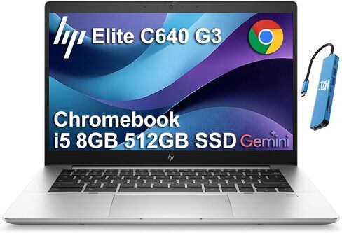 HP Chromebook Plus x360 14b 2 in 1 Laptop (14" FHD Touchscreen, Intel 8-Core i3-N305, 8GB RAM, 256GB UFS, Pen) for Home & Students, Backlit KB, IST Hub, 1080p Webcam, Wi-Fi 6E, Chrome OS w/Google AI in Saudi Arabia