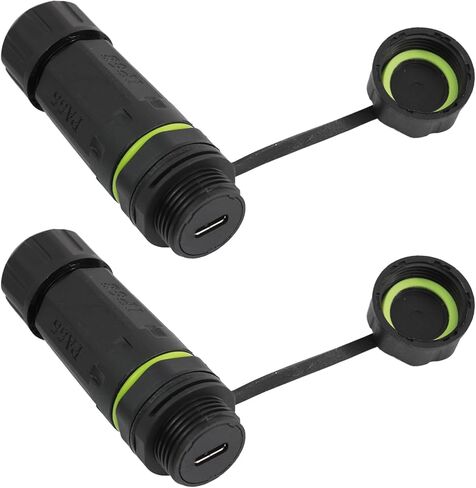 PENGLIN 2PCS IP68 Waterproof USB C Panel Mount Coupler, Dual Port USB 3.1 Type C Extender Adapter for Outdoor Charging & 10Gbps Data Transfer, Compatible with Phones, Tablets, Industrial Equipment in Kuwait