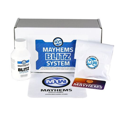 Mayhems - مجموعة تنظيف جهاز تبريد المياه - Blitz Complete - تنظيف حلقة الرادياتير والمبرد، للإعداد الأولي وتغيير سائل التبريد in Saudi Arabia