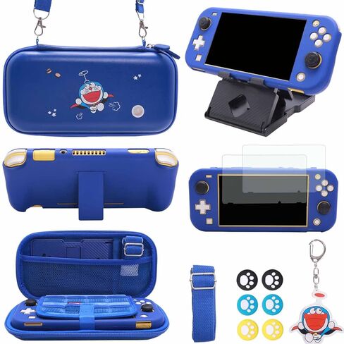 مجموعة ملحقات ل Nintendo Switch Lite - حزمة ملحقات Yoowa مع حالة غلاف واقية للحالة الواقية وحامي شاشة زجاجي مقسّران ، حامل قابل للتعديل ، 6 قبضة إبهام in Kuwait