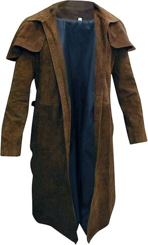 معطف نيو فيجاس A7 من جلد الغزال البني - A7 Ranger Armor Classic Cowboy Veteran Duster معطف واق من المطر in Kuwait