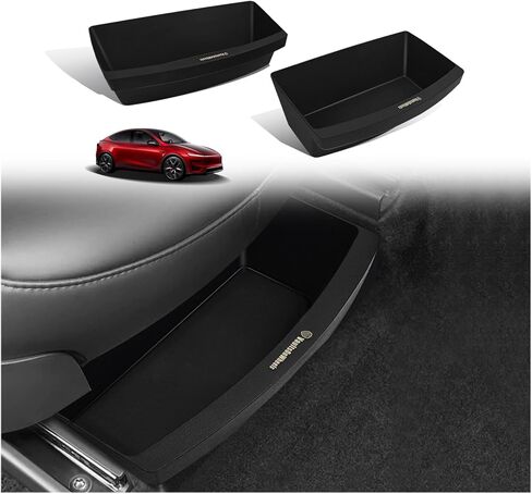 Under Seat Storage Box for 2019-2025 Chevy Silverado 1500&2500 3500HD(2020-2025) Accessories Crew Cab (No for Rear with Kicker Subwoofer) Detachable Custom Fit Rear Underseat Organizer in Kuwait