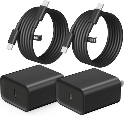 Charger for iPhone 17 16 Charger Fast Charging, [UL Safety Certified] 20W USB C Chargers Block with 10ft Type C to C Cable for iPhone 16/16 Plus/16 Pro/16 Pro Max/iPhone 15/15 Pro/15 Pro Max, 2 Pack in Saudi Arabia