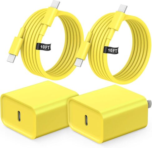 Charger for iPhone 17 16 Charger Fast Charging, [UL Safety Certified] 20W USB C Chargers Block with 10ft Type C to C Cable for iPhone 16/16 Plus/16 Pro/16 Pro Max/iPhone 15/15 Pro/15 Pro Max, 2 Pack in Saudi Arabia