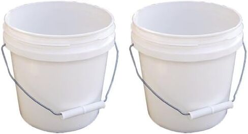 Encore Plastics 10128 Pail Pail Industrial Pail White مع مقبض ، جالون 1 in Kuwait