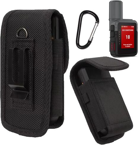 ل Garmin Inreach Mini 2 الحافظة ، حافظة حقيبة النايلون مع حزام مقطع وسفر Carabiner Careing Case متوافق مع Garmin inreach Mini 2 GPS Satellite Communicator in Saudi Arabia