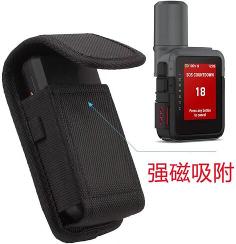 ل Garmin Inreach Mini 2 الحافظة ، حافظة حقيبة النايلون مع حزام مقطع وسفر Carabiner Careing Case متوافق مع Garmin inreach Mini 2 GPS Satellite Communicator in Saudi Arabia