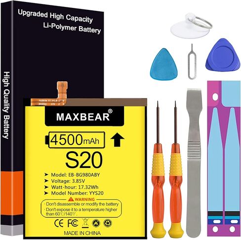 MAXBEAR Galaxy S23 Battery, 2024 Upgraded 4800mAh 3.85V Li-Polymer Replacement Battery EB-BS912ABY Compatible with Galaxy S23 5G SM-S911B SM-S911U SM-S911U1 SM-S911N S23 with Repair Tool Kit in Saudi Arabia