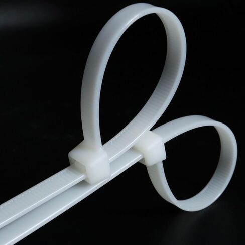 18 بوصة من أبيض العلاقات الكابل الثقيلة (50 حزمة) - روابط مضغوطة للأشعة فوق البنفسجية للاستخدام الداخلي والخارجي ، وقوة شد 250 رطل ، متينة ومقاومة للطقس in Kuwait