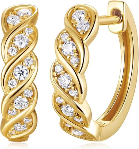 أقراط دائرية مويسانيتي واضحة VVS1 من D Color للنساء والرجال، أقراط هوجي 15 مم، صلبة 925 من الفضة الاسترليني مع مطلي بالروديوم، مجوهرات عيد الميلاد وعيد الحب in Kuwait