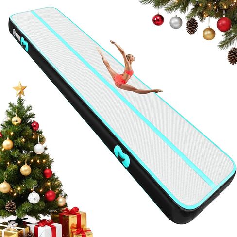 YITAHOME Air Gymnastics Mat 10ft/13ft/16ft/20ft Tumble Track Mat 4/8 Inches Thick Inflatable Tumbling Mat with Electric Pump & Carry Bag for Home Use/Tumble/Gym/Training/Cheerleading/Park/Water in Saudi Arabia