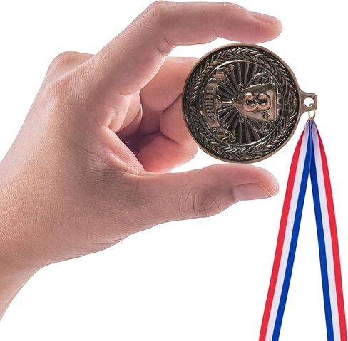 12 قطعة ميداليات جائزة الذهب الفضية الفضية ، الميداليات الأولى للميداليات الجائزة الثالثة ، مع شريط رقبة للرياضة ، المسابقات ، الطراز الأولمبي ، 2 بوصة in Kuwait