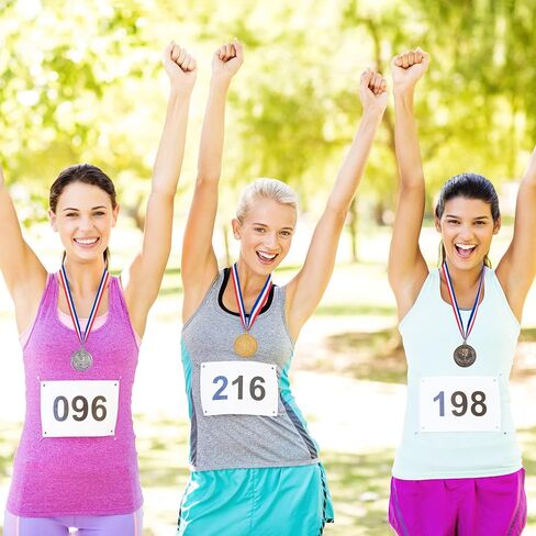 12 قطعة ميداليات جائزة الذهب الفضية الفضية ، الميداليات الأولى للميداليات الجائزة الثالثة ، مع شريط رقبة للرياضة ، المسابقات ، الطراز الأولمبي ، 2 بوصة in Kuwait