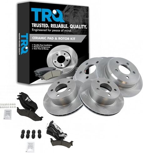 TRQ Front & Rear Posi Ceramic Disc Brake Pads & Rotors Kit for LaCrosse Malibu in Saudi Arabia