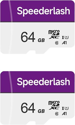 Micro SDXC Memory Card 64GB 3 Pack, Speederlash Camera Plus TF Card with Adapter, 90MB/s Read Speed, 4K UHD&5K Video Support, U1 V30 A1 Rated, for Security Camera, Smartphone, Drone, Tablet, PC in Saudi Arabia