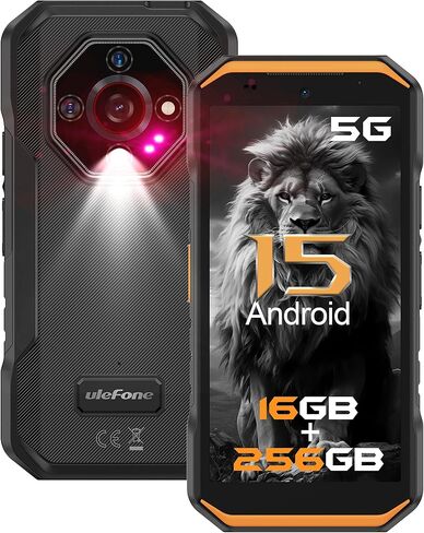 Ulefone Armor X32 Pro 5g Progged Phone ، MTK Dimnaive 6300 ، 16+256GB ، Android 14 ، Widevine L1 ، 64MP/25MP Vision ، Fecutic Glare Flashlic in Kuwait