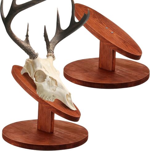 Taiyin 1 Set Deer Head Mount Kit Solid Pine Skull Display Europeanermy Mount Skull Handting Hunting Plaque for Bear Boar Wall Table Display in Saudi Arabia
