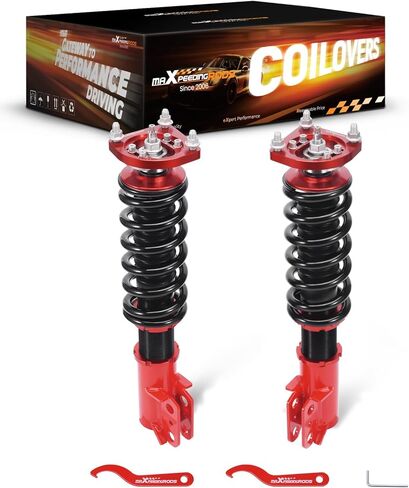 maxpeedingrods Coilovers لـ Ford Mustang 1994-2004، طقم تعليق كويلوفيرز قابل للتعديل بـ 24 مستوى، طقم خفض الارتفاع قابل للتعديل in Kuwait