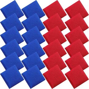 24 قطعة من أكياس الفول الصغيرة، كيس فول صغير من النايلون، أكياس فول للعبة الرمي، أكياس رمي الأكياس للألعاب العائلية، 2.75 × 2.75 بوصة (أسود، أحمر) in Kuwait