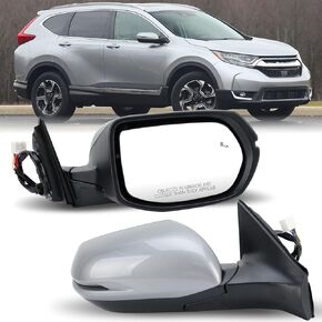 Passenger Side Mirror Compatible With 2017-2022 Honda CRV EX EX-L Touring Mirrors With Heated Blind Spot Turn Signal Power Glass Manual Folding White Replace# 76201T1WA01ZF(9Pins) in Kuwait