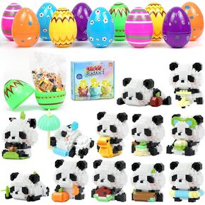 12 Pack Mini Building Blocks, Building Toys Set or Kids, Toy Building Sets, Mini Building Block Sets for Boys or Girls 6+ (Panda) in Kuwait