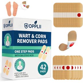 Maximum Strength Wart Corn Remover Pads for Feet and Toes, 40% Salicylic Acid Extra Strength Treatment Foot Corn Removal Bandages for Kids Adults,42 Pack in Saudi Arabia