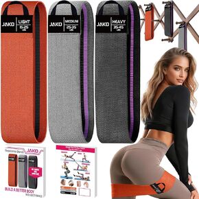 Non-Slip Hip Resistance Bands for Working Out - Fabric Elastic Exercise Bands Strength Training, Physical Therapy, Pilates & Yoga - Booty Workout Bands for Women/Men Legs & Thigh Glutes in Saudi Arabia