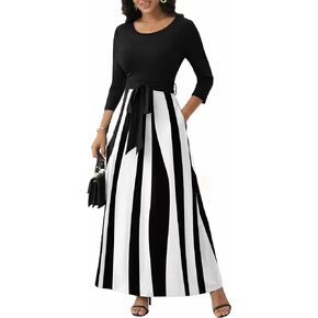 FANDEE Long Dress for Women Casual African Print Empire Waist Maxi Dresses for Wedding Guest, Church, M-3XL in Kuwait