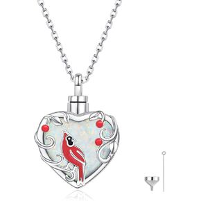 قلادة على شكل قلب من الطائر الطنان للرماد 925 من الفضة الاسترليني أوبال مجوهرات تذكار لحرق الجثث للنساء in Kuwait