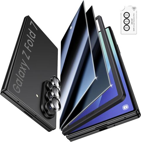 SSLotscase لـ Samsung Galaxy Z Fold 7 Case مع حامي الحماية والشاشة ، والركيلة القابلة للتعديل ، وحالة الهاتف الصلبة القابلة للشفاء الصدمية لـ Samsung Galaxy Z Fold 7 5G 2025 ، Black in Kuwait