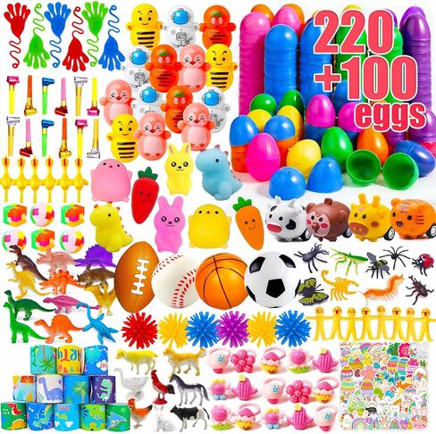 هدايا الحفلات من GOAUS للأطفال، 220 قطعة من جوائز الألعاب الصغيرة السائبة، حشوات حقيبة جودي، ألعاب صندوق الكنز للفصل الدراسي، صندوق هدايا عيد الميلاد، حقيبة حشو بيض عيد الفصح in Kuwait