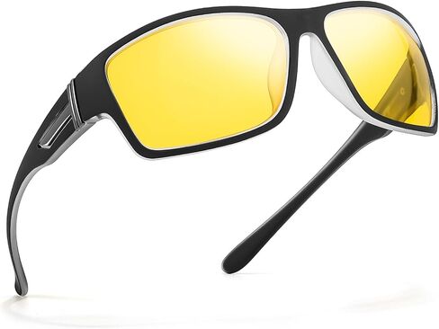 نظارات فيميلو للرؤية الليلية للقيادة الليلية للرجال، مستقطبة تقلل الوهج وتعزز القدرات البصرية في الإطار المعدني الليلي in Kuwait